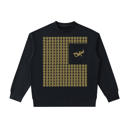 CB Badge & Shield Pocket Crewneck Sweatshirt GLD