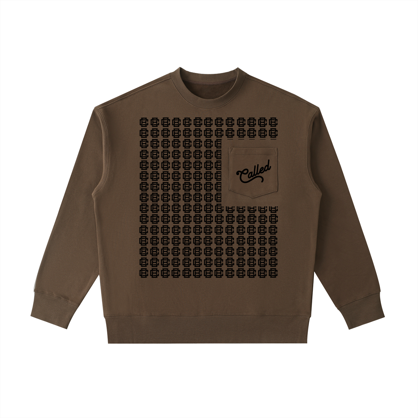 CB Badge & Shield Pocket Crewneck Sweatshirt BLK