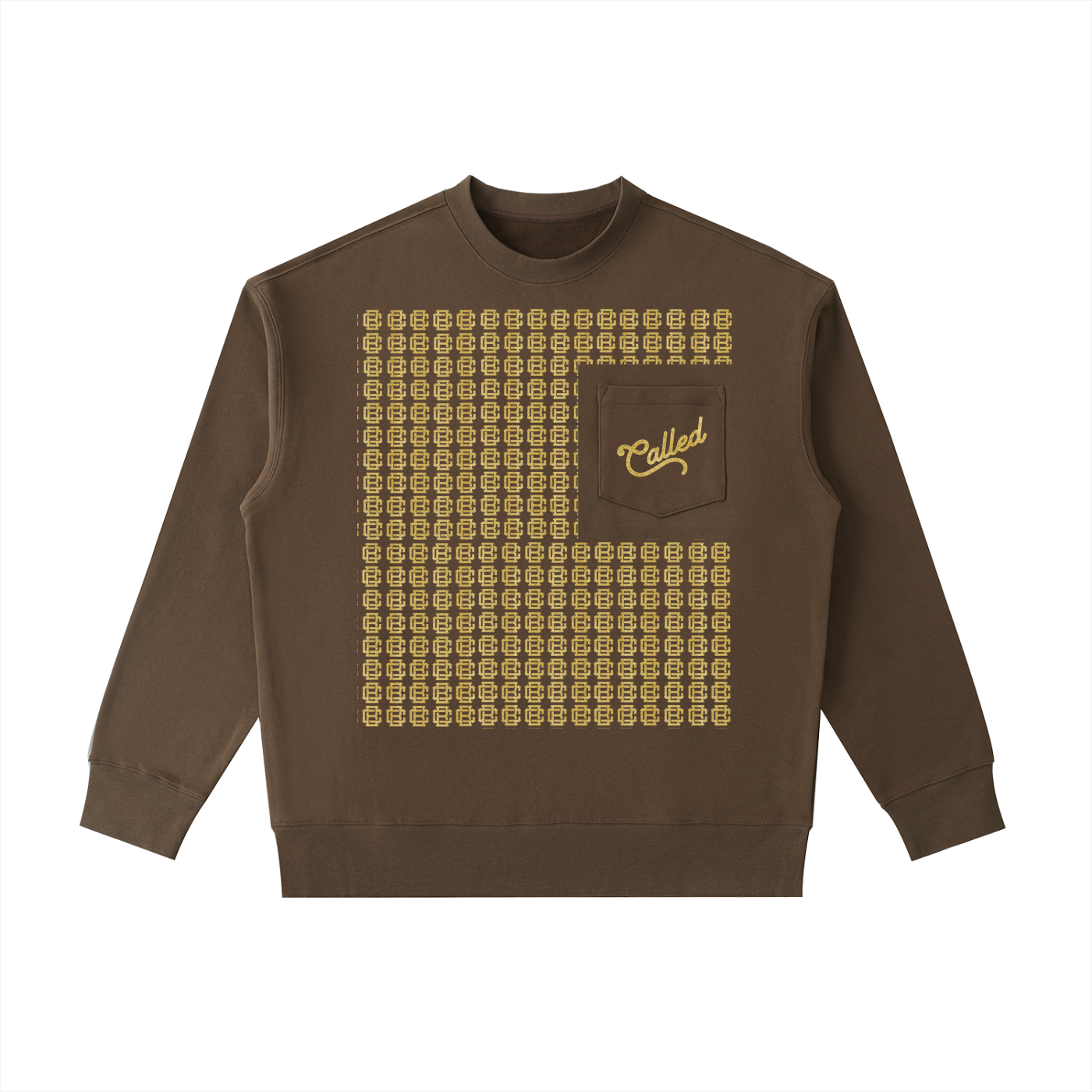 CB Badge & Shield Pocket Crewneck Sweatshirt GLD