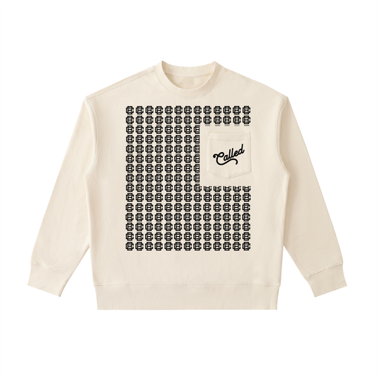 CB Badge & Shield Pocket Crewneck Sweatshirt BLK