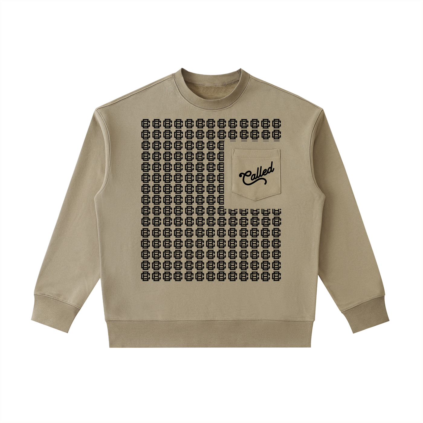 CB Badge & Shield Pocket Crewneck Sweatshirt BLK