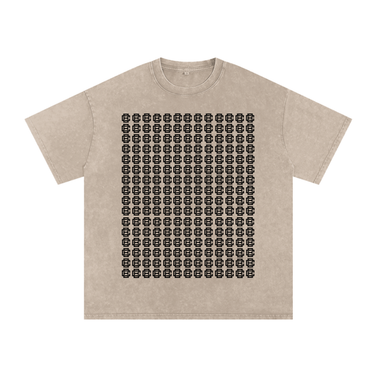 Snow Washed Oversized Cotton T-Shirt