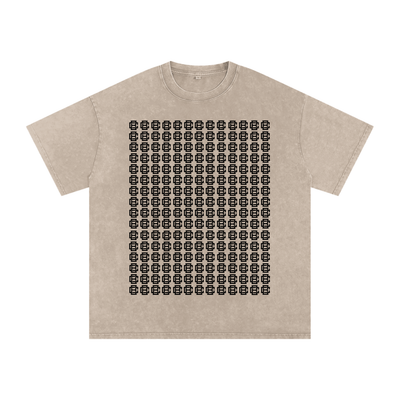 Snow Washed Oversized Cotton T-Shirt