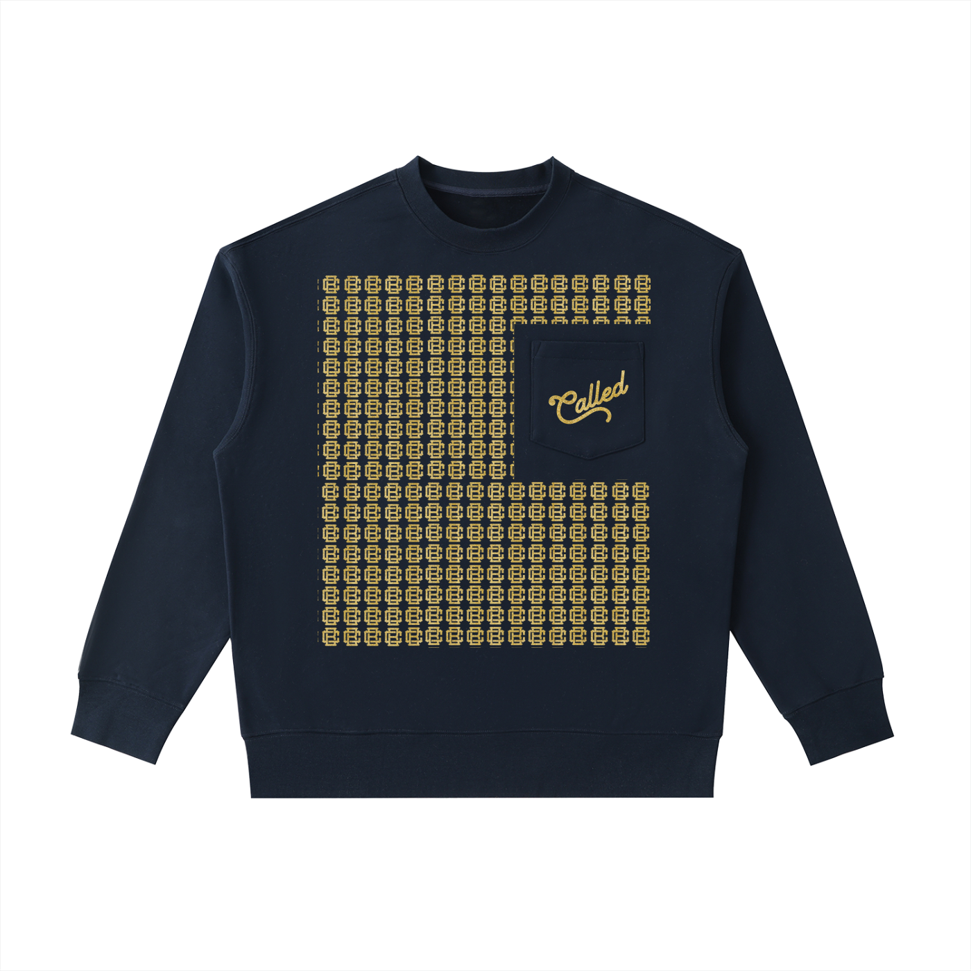 CB Badge & Shield Pocket Crewneck Sweatshirt GLD